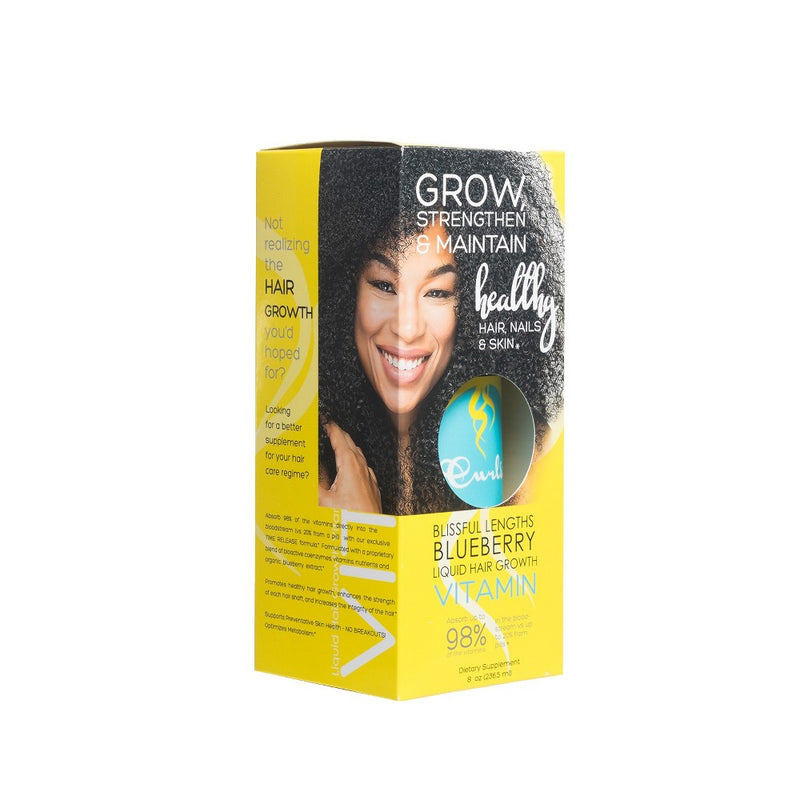 Curls Blissful Lengths Hair Growth Vitamin Supplement Liquid - Blueberry Flavor - 236.5 ml