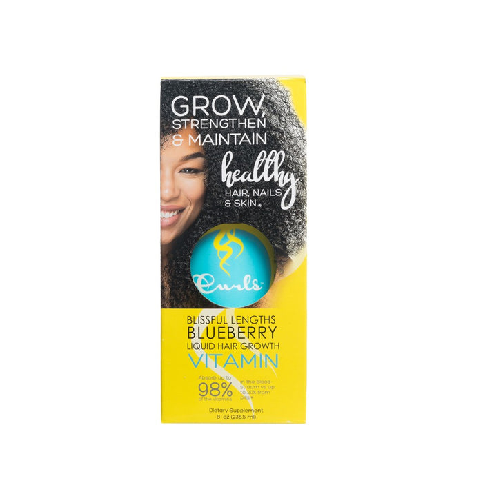 Curls Blissful Lengths Hair Growth Vitamin Supplement Liquid - Blueberry Flavor - 236.5 ml