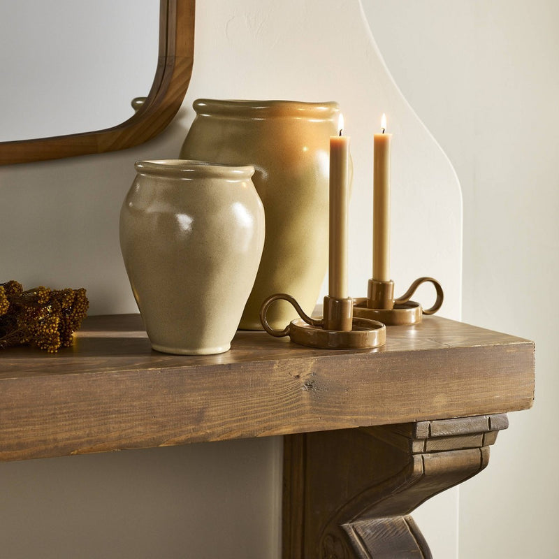 10" Smooth Ceramic Urn Vase Tan - Hearth & Hand with Magnolia