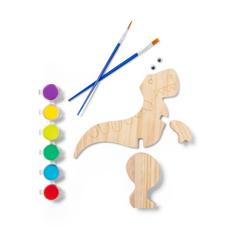 Paint-Your-Own Dinosaur Wood Craft Kit - Mondo Llama