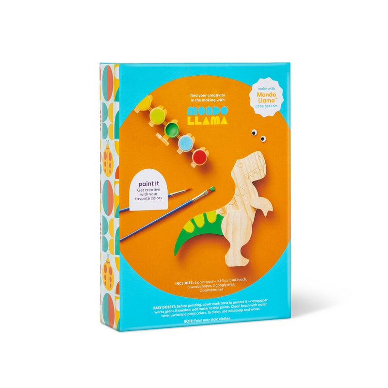 Paint-Your-Own Dinosaur Wood Craft Kit - Mondo Llama