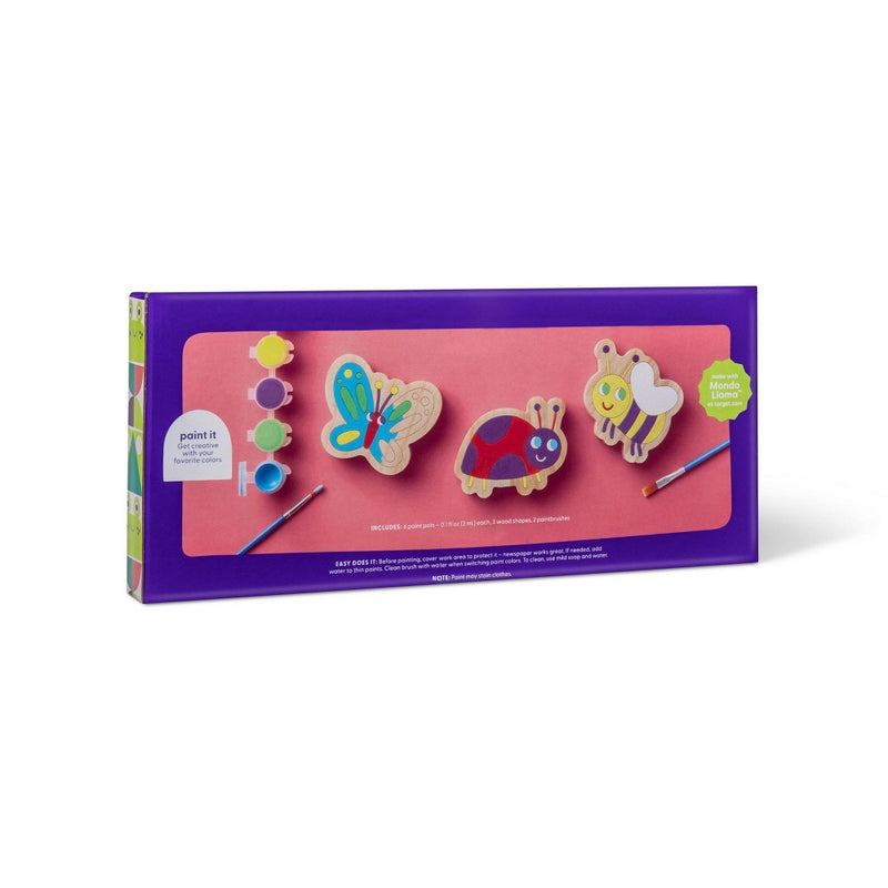 3pk Paint-Your-Own Spring Characters Wood Kit - Mondo Llama