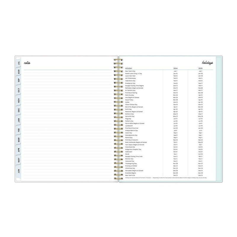Color Me Courtney for Blue Sky 2024-25 Weekly/Monthly Planner 11"x8.5" Stepped Blue