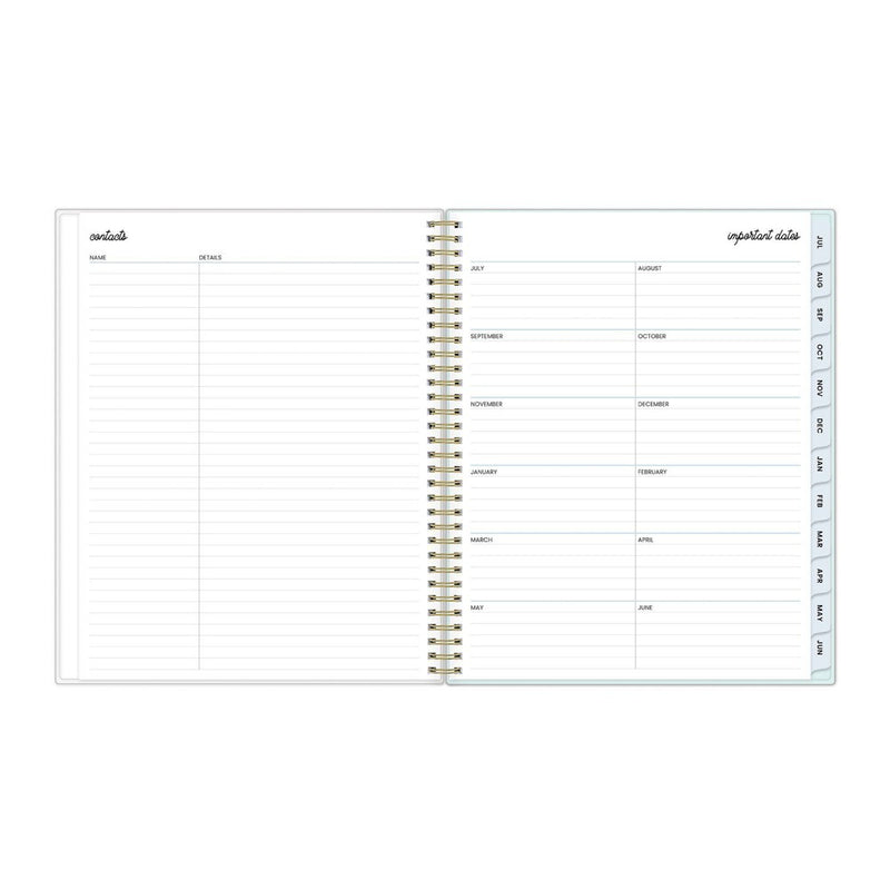 Color Me Courtney for Blue Sky 2024-25 Weekly/Monthly Planner 11"x8.5" Stepped Blue