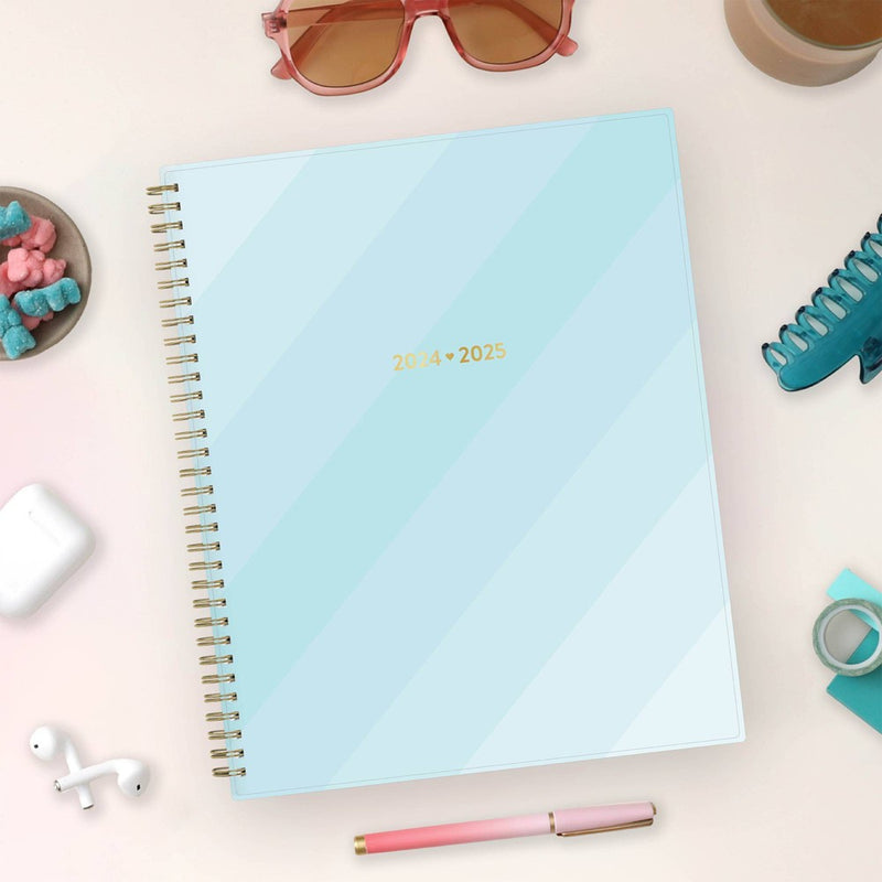 Color Me Courtney for Blue Sky 2024-25 Weekly/Monthly Planner 11"x8.5" Stepped Blue