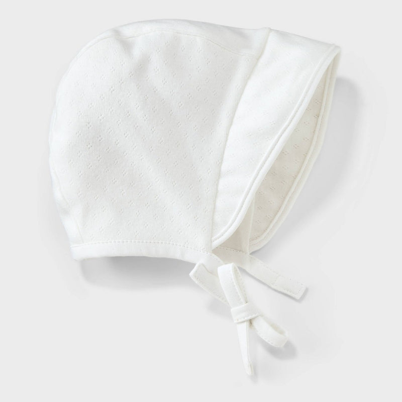 Baby Girls' Pointelle Bonnet - Cat & Jack White 12-24M