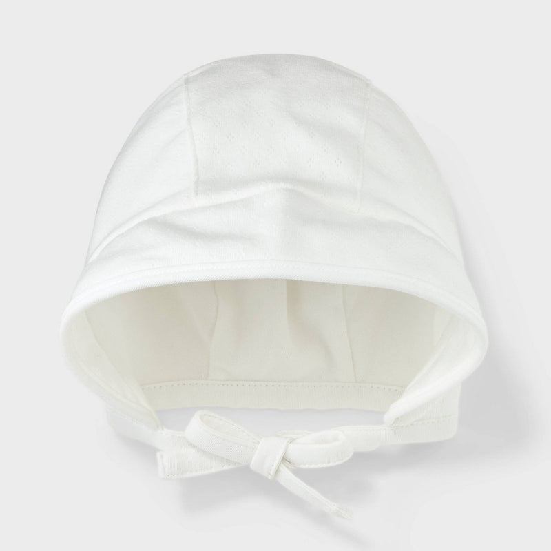 Baby Girls' Pointelle Bonnet - Cat & Jack White 12-24M