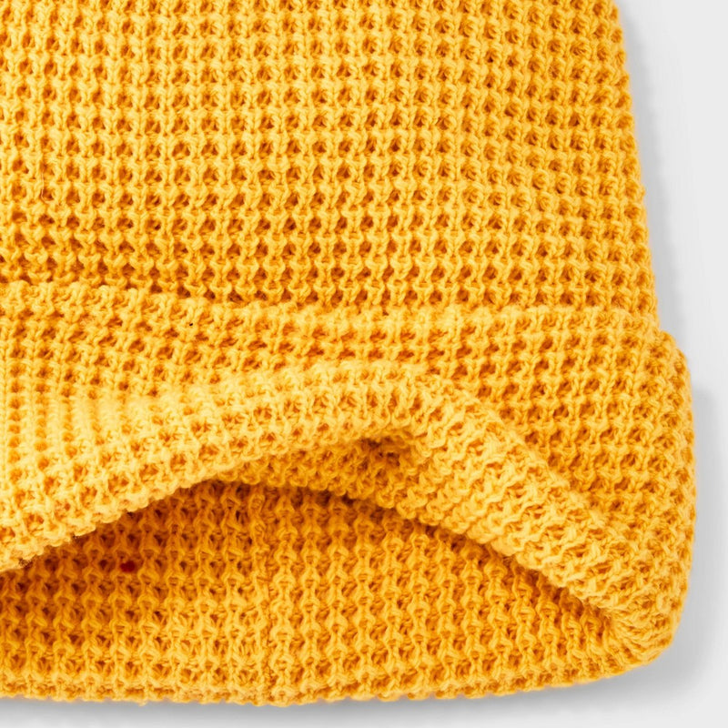 Men's Waffle Knit Value Beanie - Goodfellow & Co Yellow