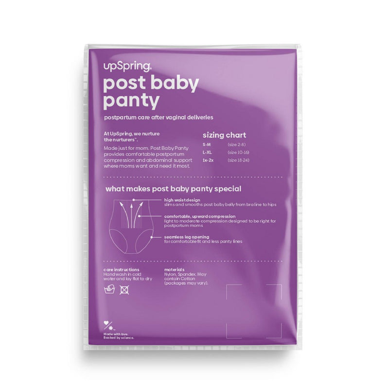 UpSpring Post Baby High Waist Postpartum Recovery Underwear - Black - L/XL