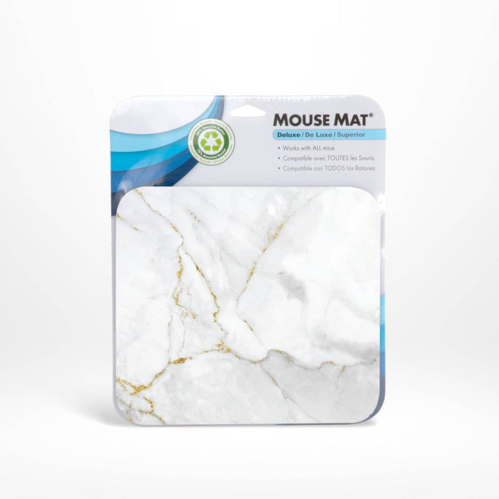 HandStands Deluxe Mouse Mat - White Marble