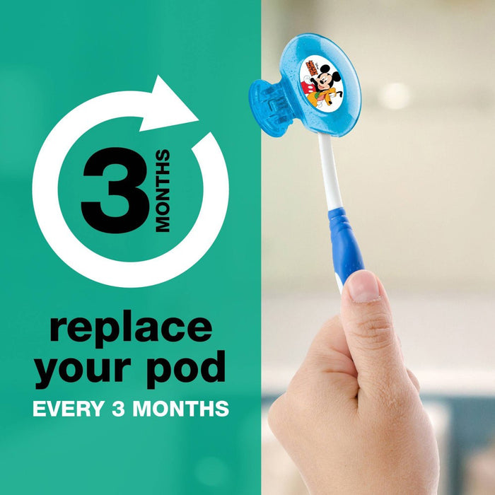 Steripod Mickey Kids' Clip-On Toothbrush Cover - Trial Size - 2pk