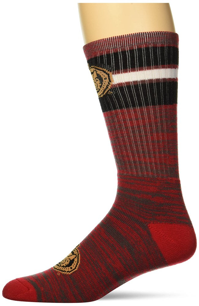For Bare Feet Men's NHL Ottawa Senators First String Crew Sock Team Color Large