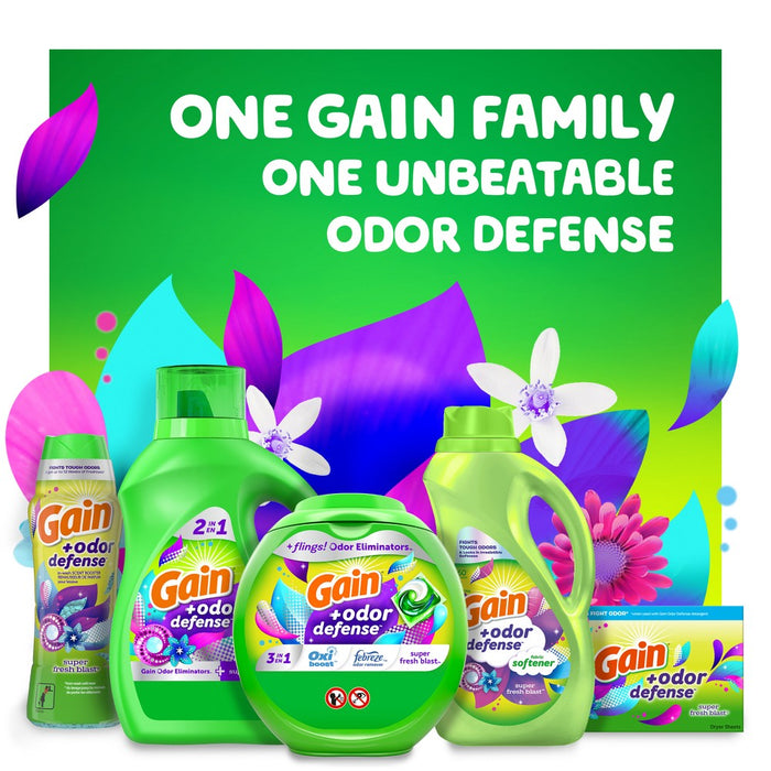 Gain Liquid Odor Defense Laundry Detergent - 184oz