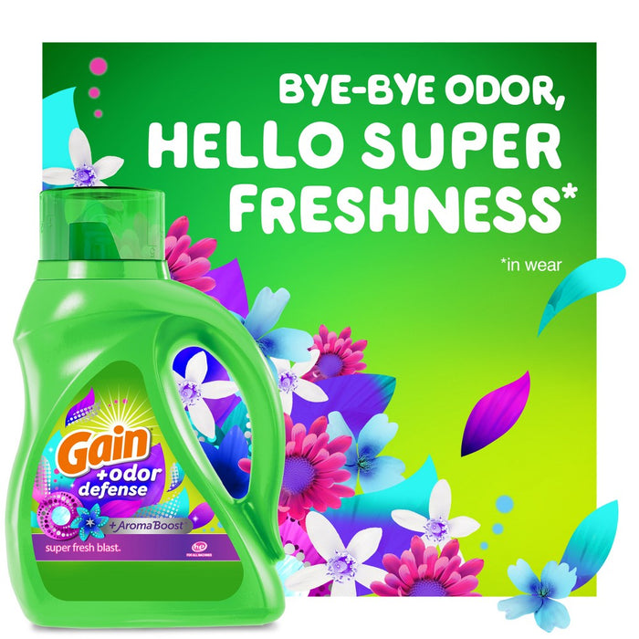 Gain Liquid Odor Defense Laundry Detergent - 184oz