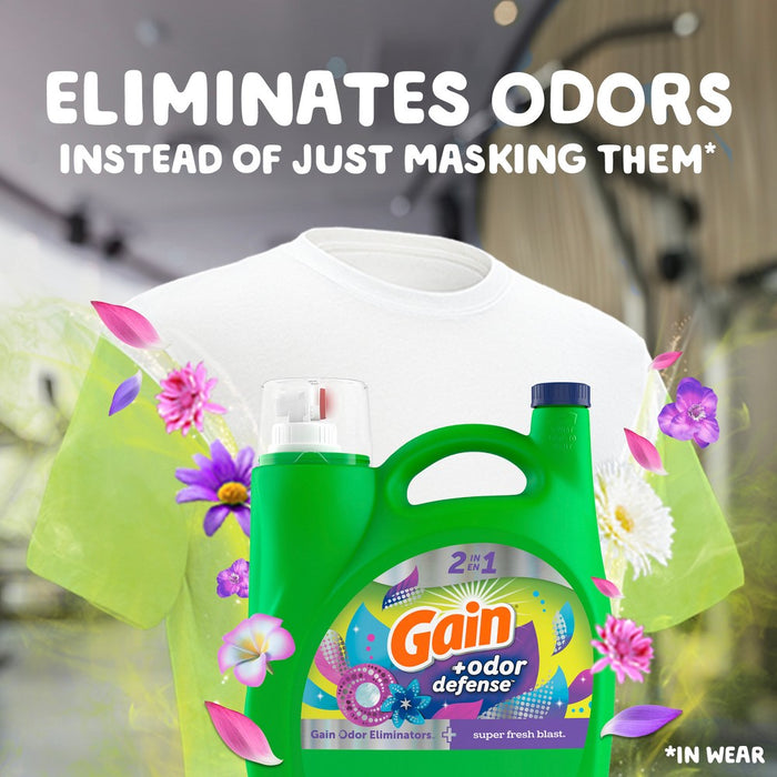 Gain Liquid Odor Defense Laundry Detergent - 184oz