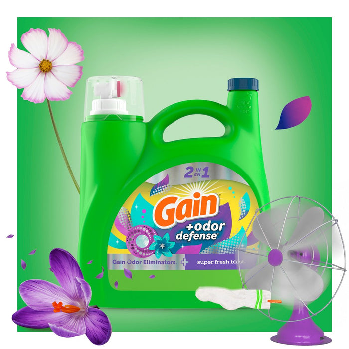 Gain Liquid Odor Defense Laundry Detergent - 184oz