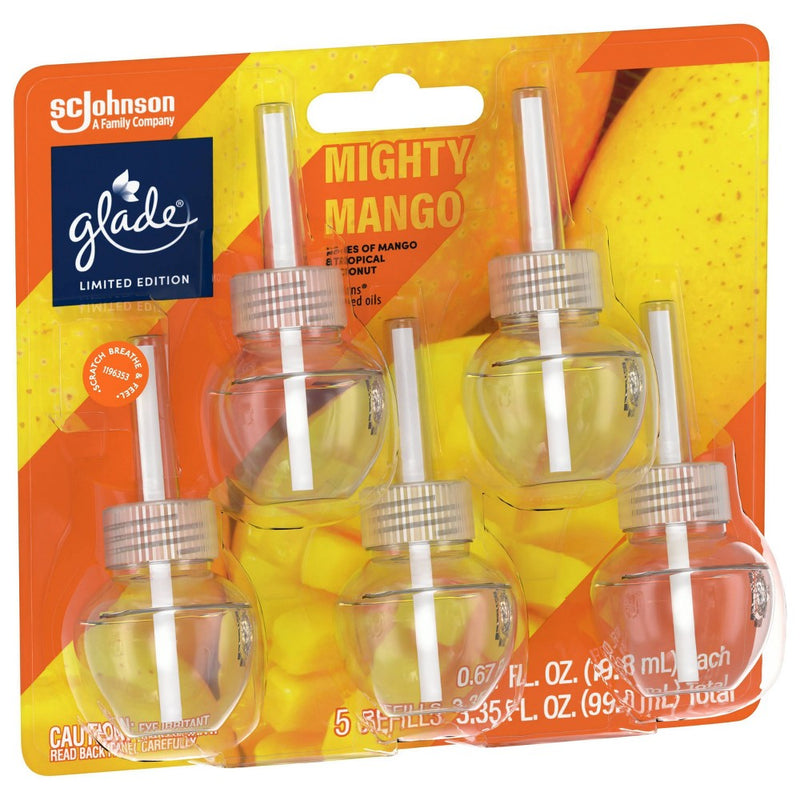 Glade PlugIns Scented Oil Air Freshener - Mighty Mango - 3.35 fl oz/5pk