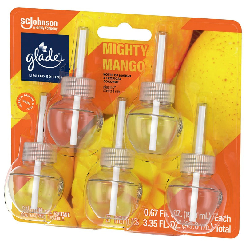 Glade PlugIns Scented Oil Air Freshener - Mighty Mango - 3.35 fl oz/5pk
