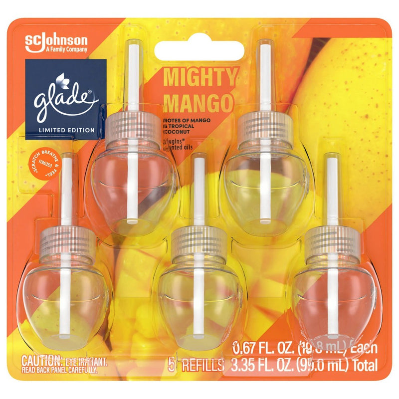 Glade PlugIns Scented Oil Air Freshener - Mighty Mango - 3.35 fl oz/5pk