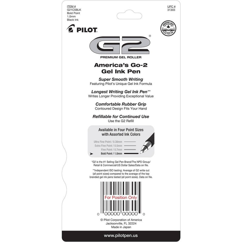 G2 Gel 5pk Bold Black Assortment