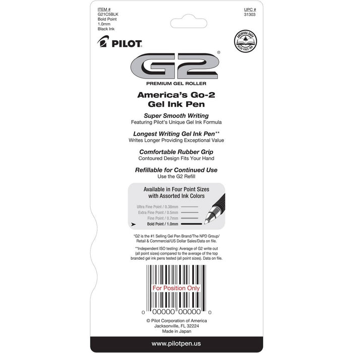 G2 Gel 5pk Bold Black Assortment
