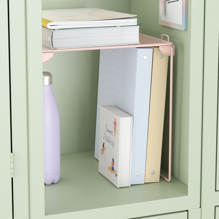 U Brands 12" Mesh Locker Shelf Lucent Dreams Pink