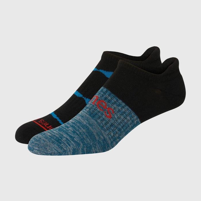 Hanes Originals Premium Men's Heel Shield Socks 2pk - Blue/Black 6-12