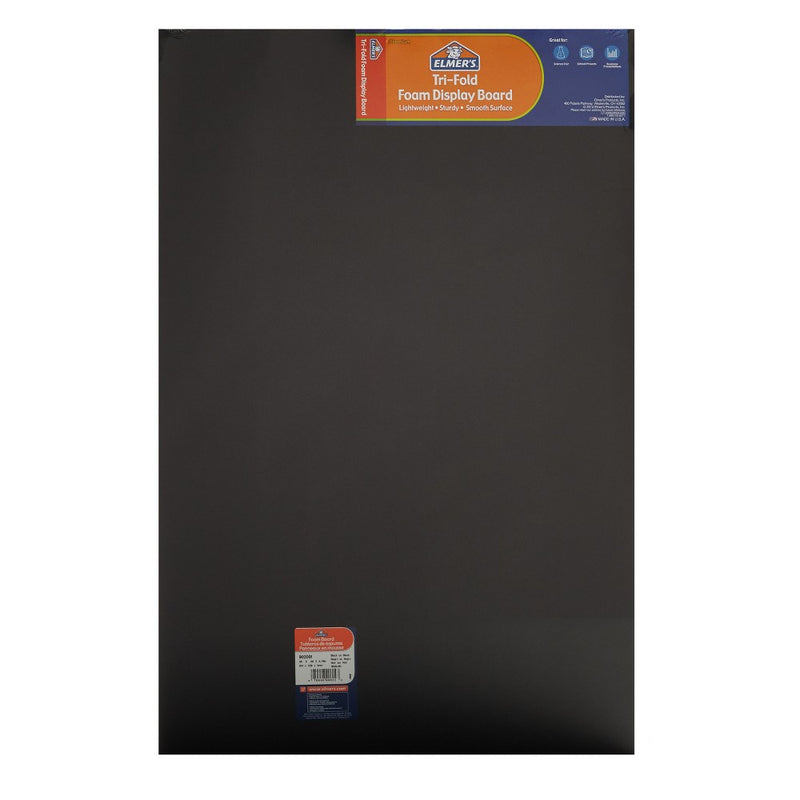 Elmer's 36" x 48" Tri-Fold Foam Presentation Board - Black (LOCAL PICKUP ONLY)
