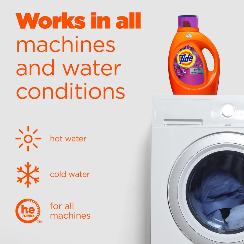 Tide Plus Febreze High Efficiency Liquid Laundry Detergent - Spring & Renewal - 105 fl oz