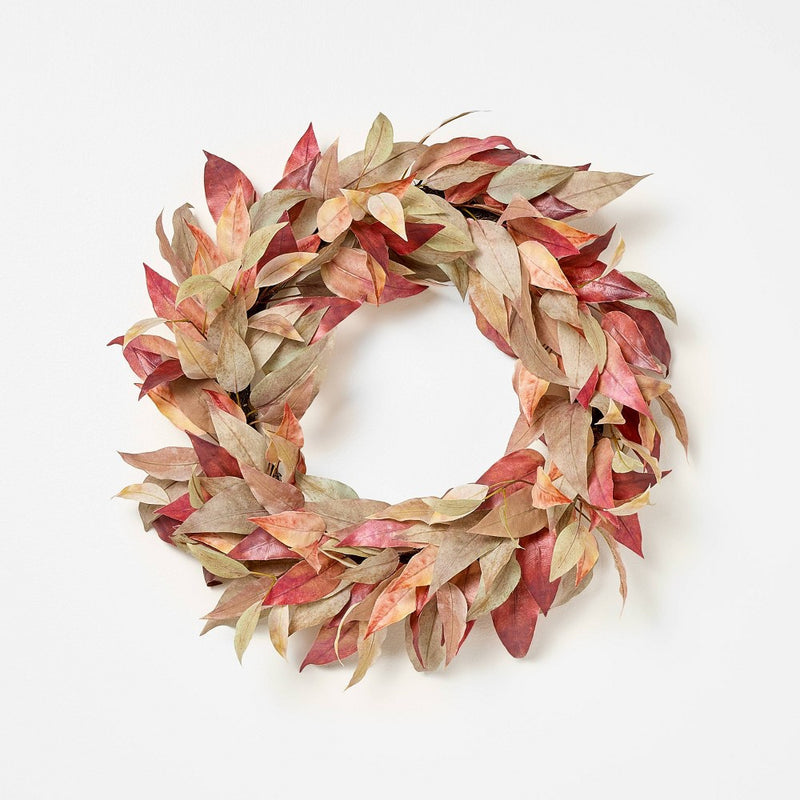 Eucalyptus Artificial Wreath Green -: Faux Polyester Leaves, 26" Unlit Indoor Decor - Threshold designed with Studio McGee (LOCAL PICKUP ONLY)