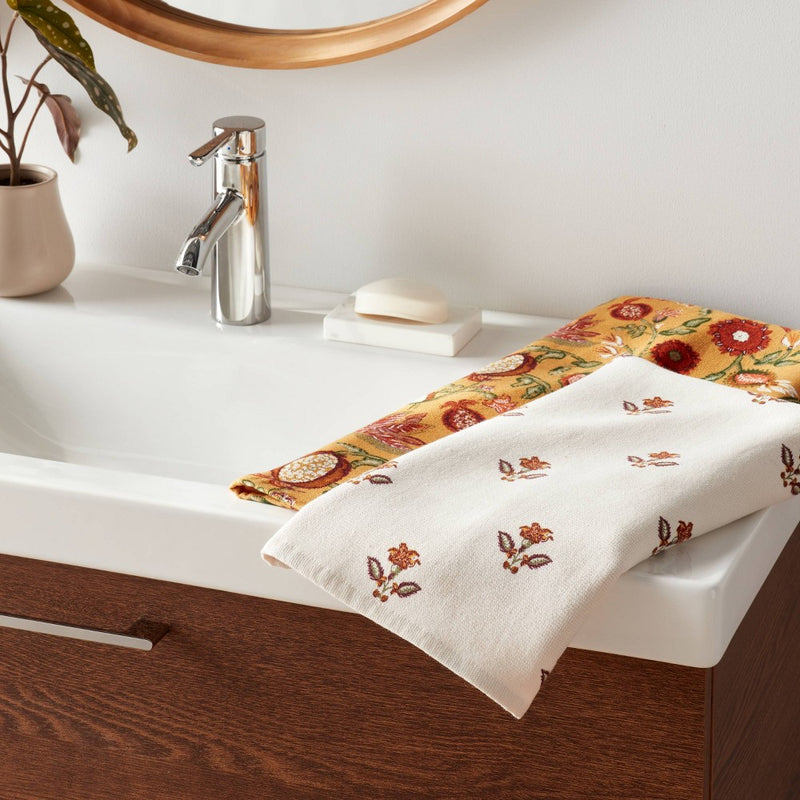 2pk Harvest Allover Fall Foliage Printed Hand Towel - Threshold