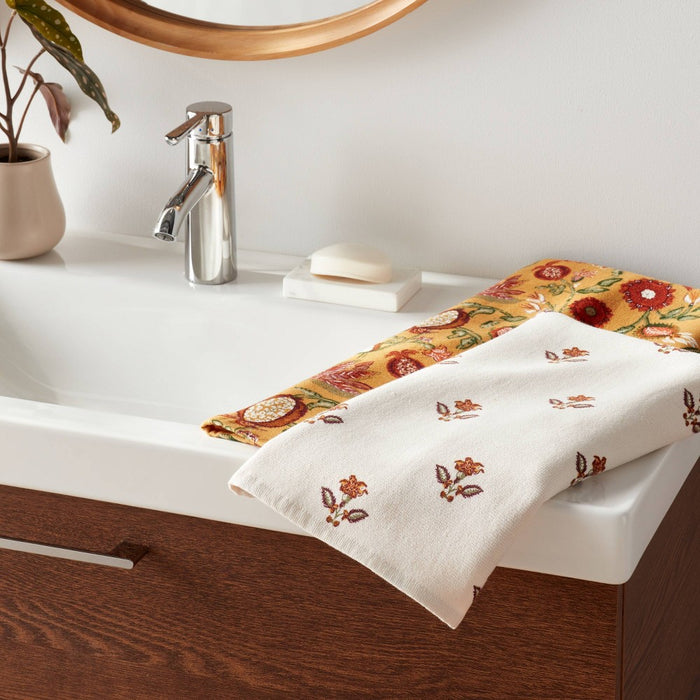 2pk Harvest Allover Fall Foliage Printed Hand Towel - Threshold