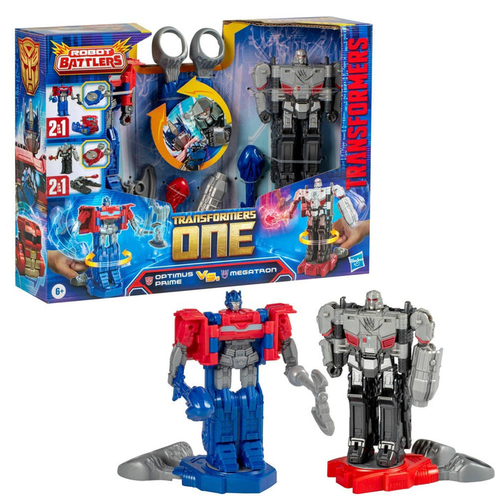 Transformers One Optimus Prime vs Megatron Robot Battlers Action Figure Set