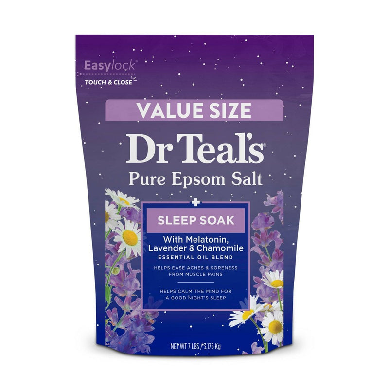 Dr Teal's Sleep Epsom Salt Soak with Melatonin & Essential Oils - 7lbs