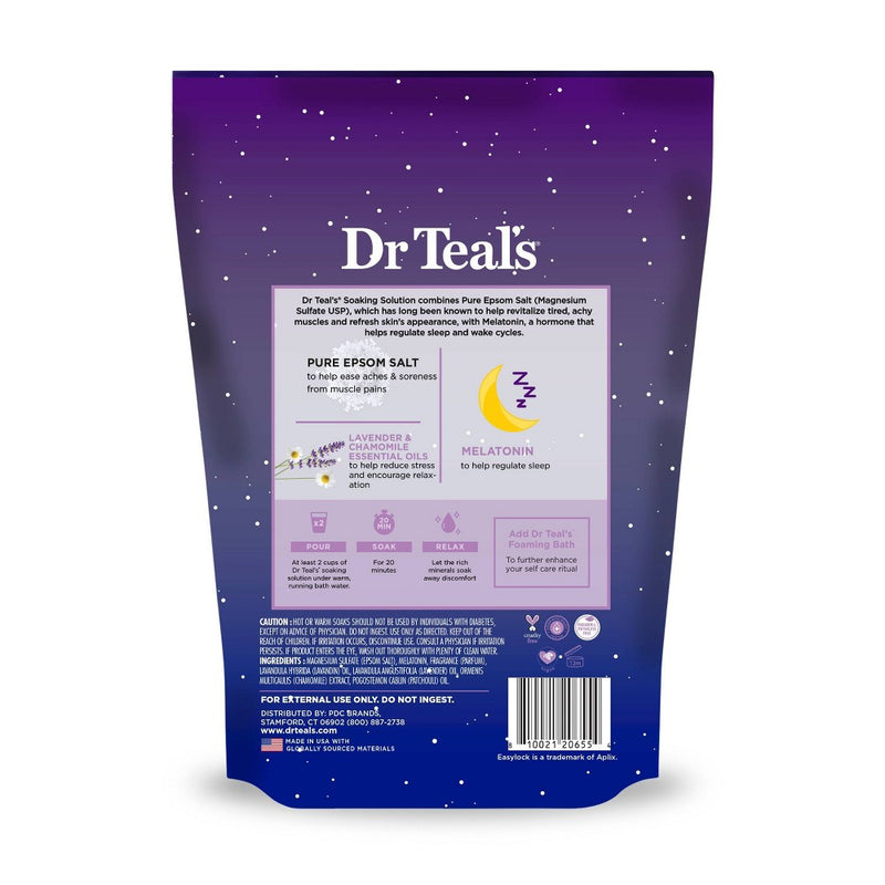 Dr Teal's Sleep Epsom Salt Soak with Melatonin & Essential Oils - 7lbs