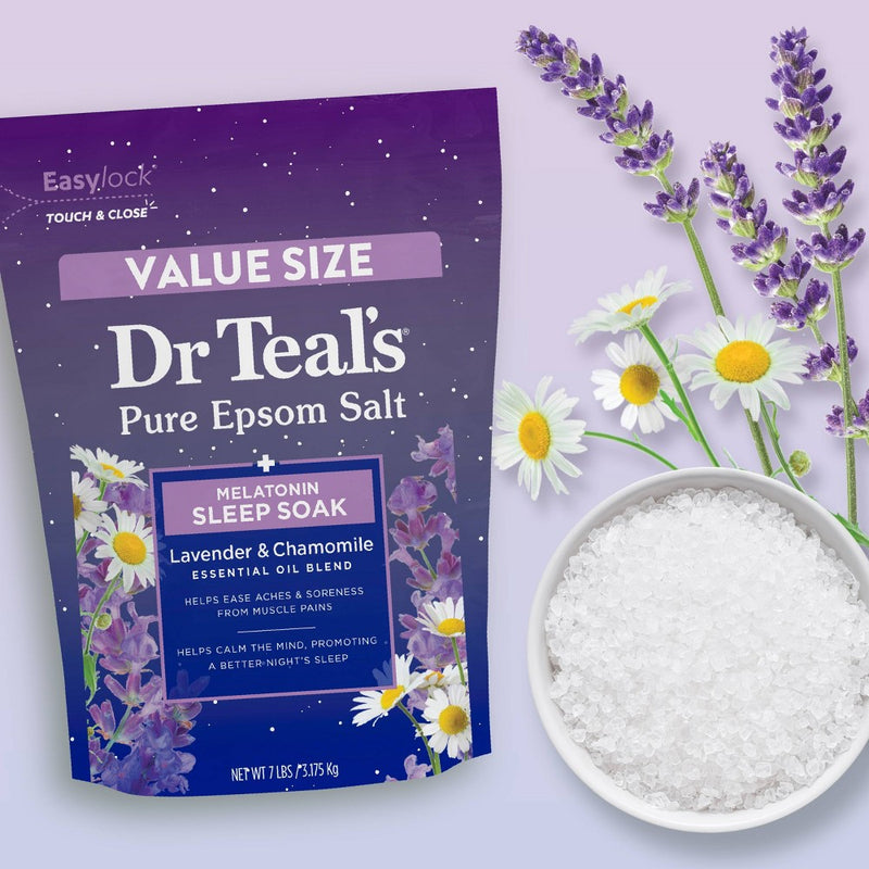 Dr Teal's Sleep Epsom Salt Soak with Melatonin & Essential Oils - 7lbs