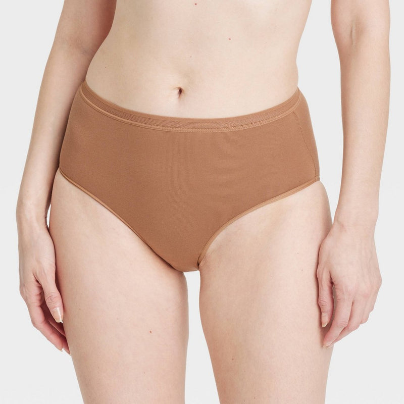Women's 6pk Cotton Stretch Briefs - Auden Assorted Neutral M