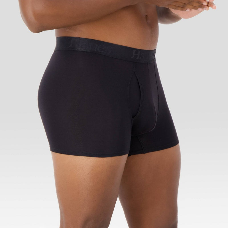 Hanes Originals Premium Men's SuperSoft Trunks 2pk - Purple/Black L