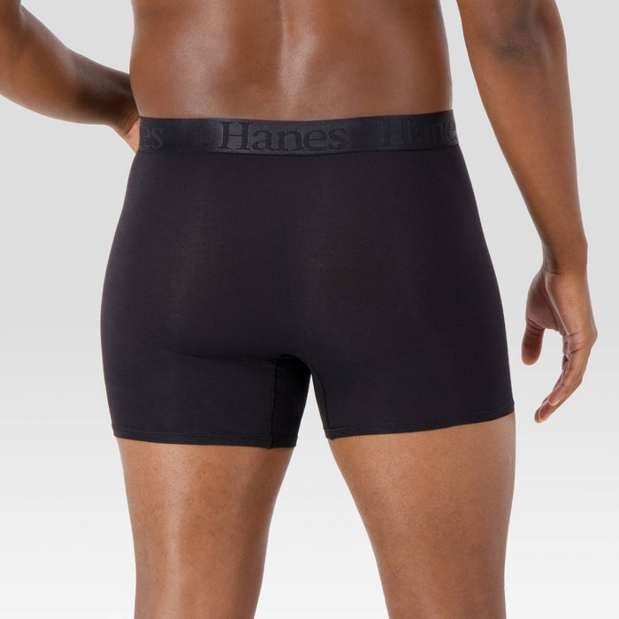 Hanes Originals Premium Men's SuperSoft Trunks 2pk - Purple/Black L