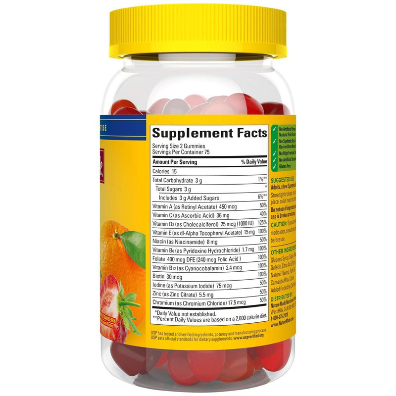 Nature Made Multivitamin Gummies - Orange, Cherry & Mixed Berry - 150ct