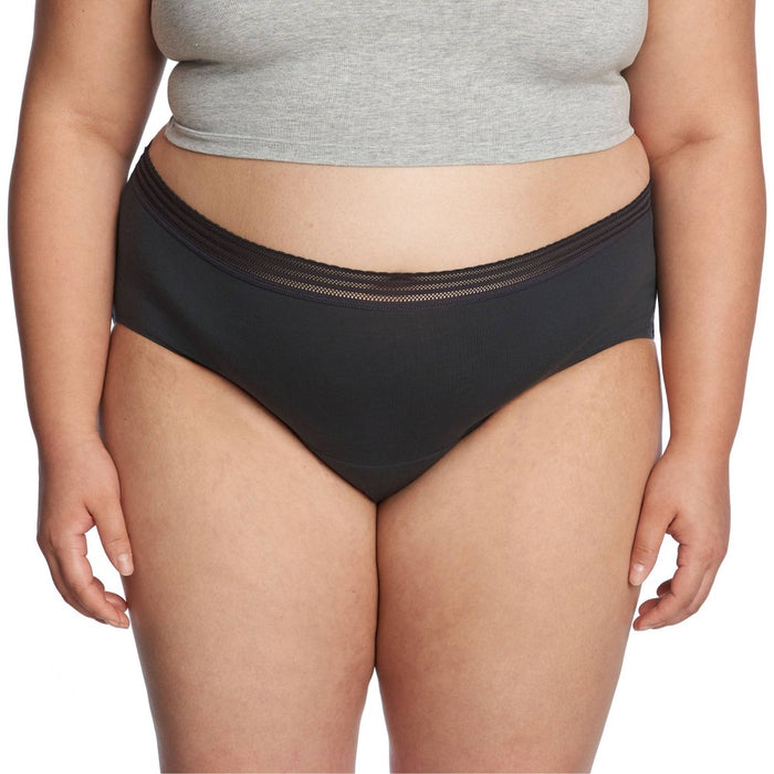 Thinx for All Women's Everyday Comfort Lace Leakproof Period Briefs - Black 2X