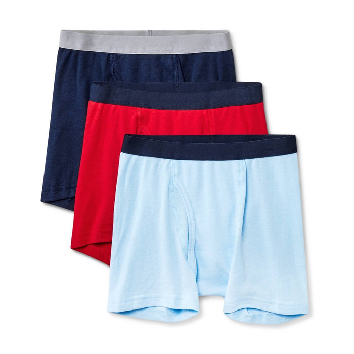 Boys' 3pk Boxer Briefs - Dealworthy Red/Blue/Navy Blue XL