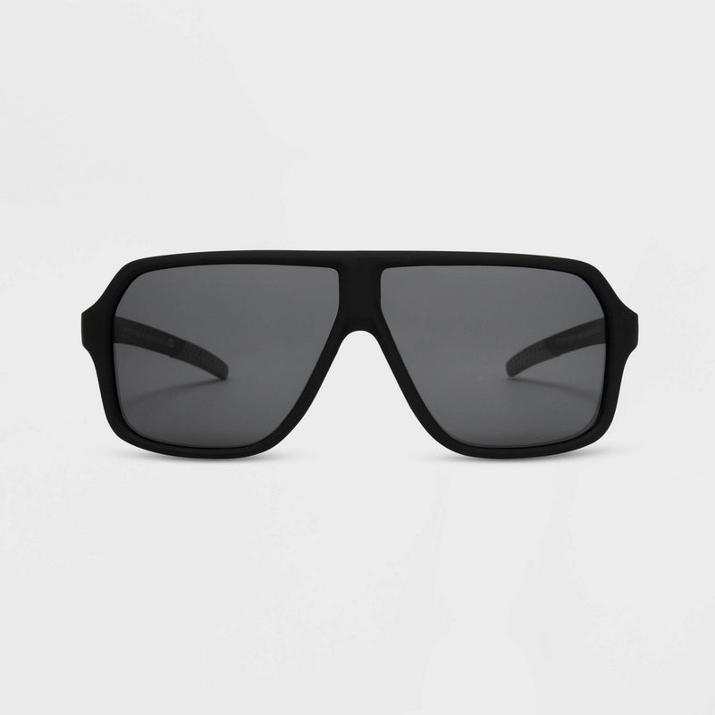 Women's Rubberized Plastic Aviator Sunglasses with Polarized Lenses - All In Motion Black