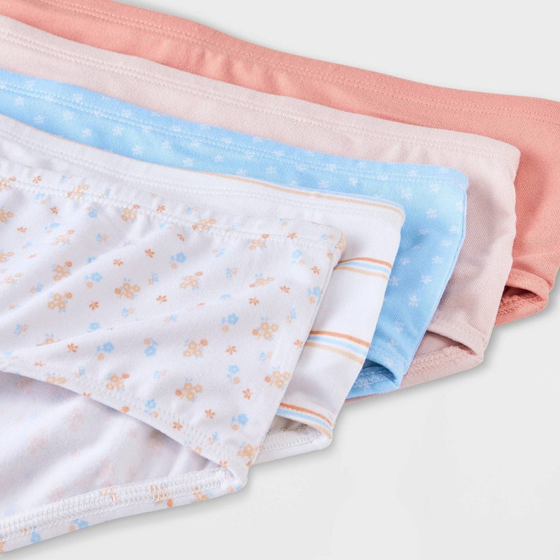 Girls' 5pk 'Floral' Hipster - art class Pink M