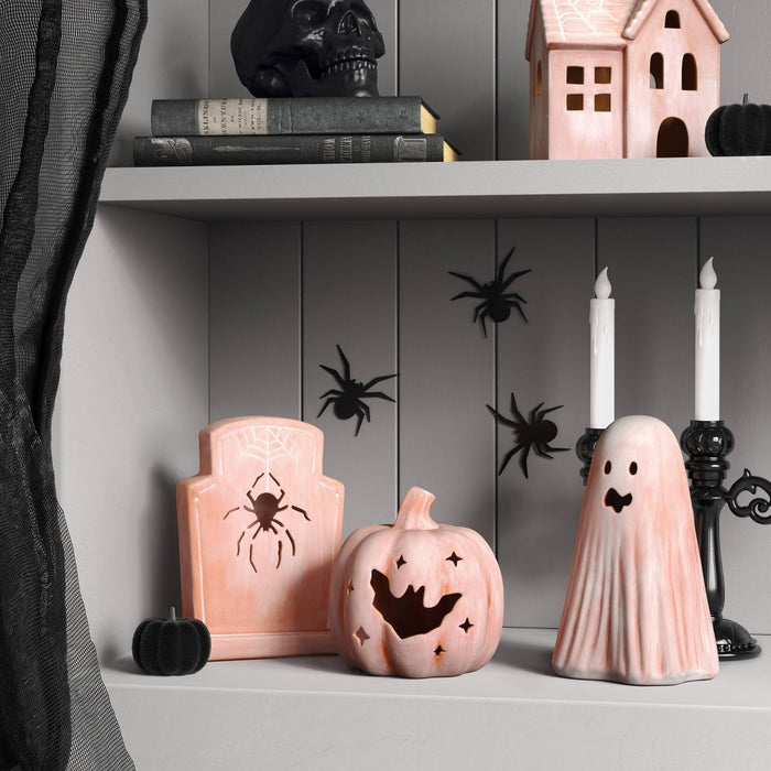 Halloween Terracotta Tombstone Spider - Hyde & EEK! Boutique: No Assembly, Decor