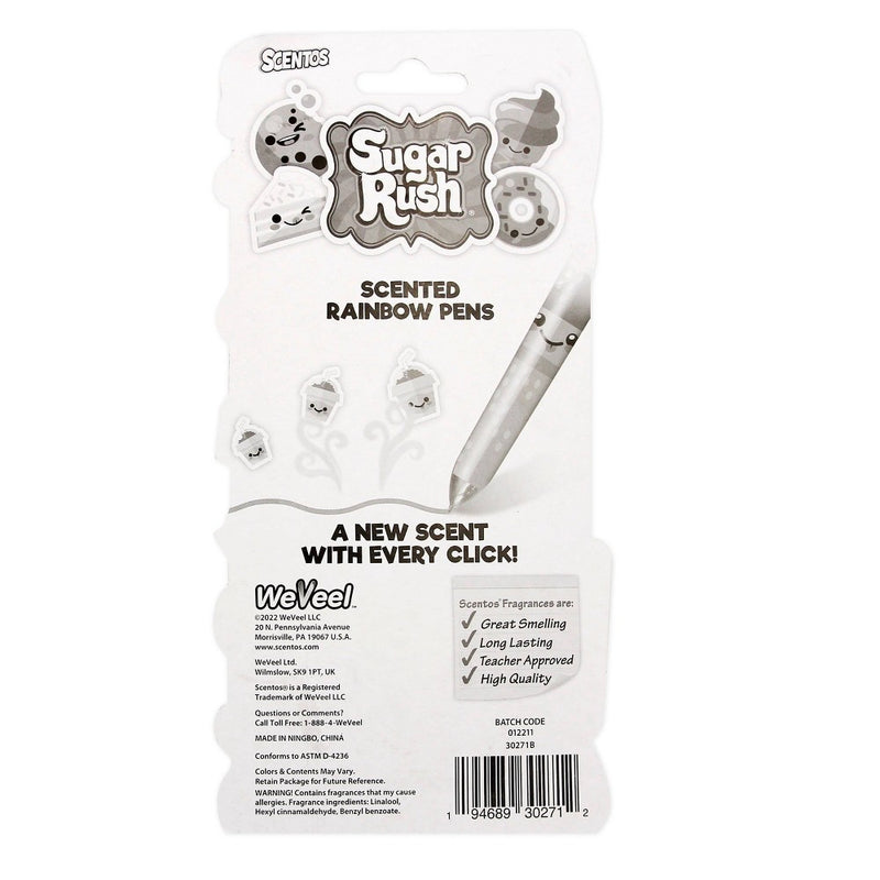 3ct Ballpoint Pens Scented Rainbow - Sugar Rush