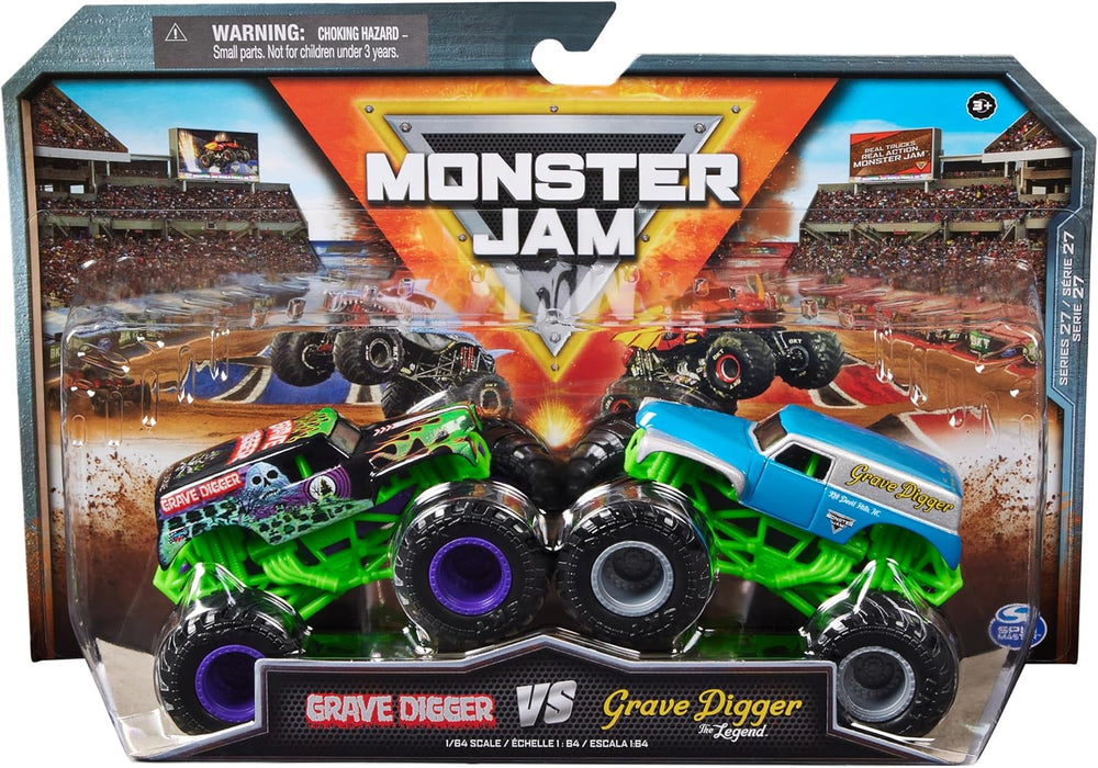 Monster Jam 2 Pack Grave Digger VS Grave Digger The Legend