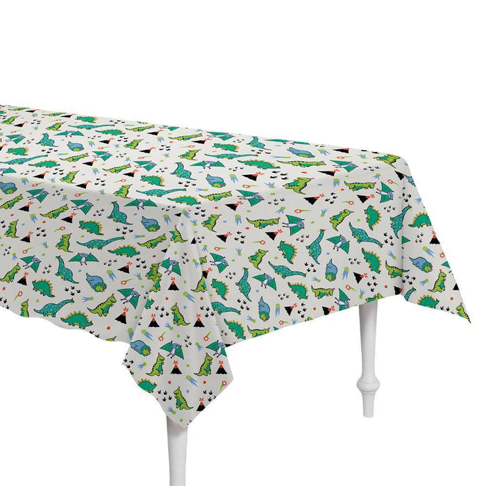 Fossil Friends Dinosaur Table cover White/Green - Spritz