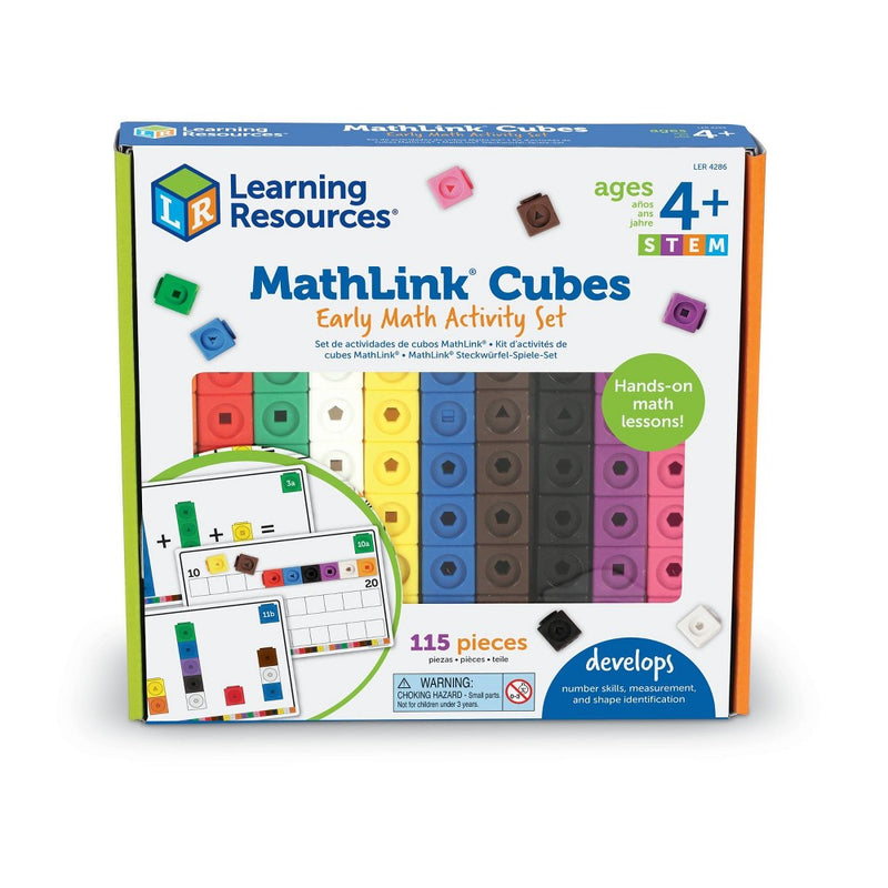 Cubes Learning Ressources Learning ResourcesMathLink Cubes Early Math Activity Set — Total ...