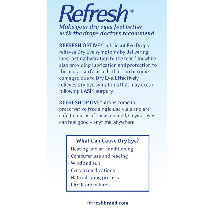Refresh Optive Lubricant Eye Drops - 60ct
